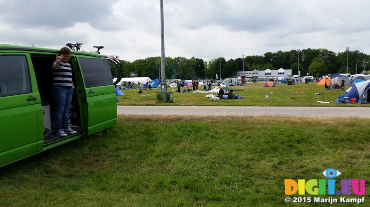 20150601_100229 Jenni in campervan at Rock im Revier